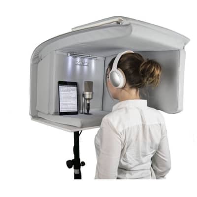 IsoVox 2 VocalStudio Mobile Vocal Isolation Booth, White image 1