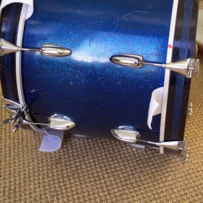 14x20 Slingerland Bass Drum 1958 Sparkling Blue w/ Ludwig Atlas Classic Soft Case image 2