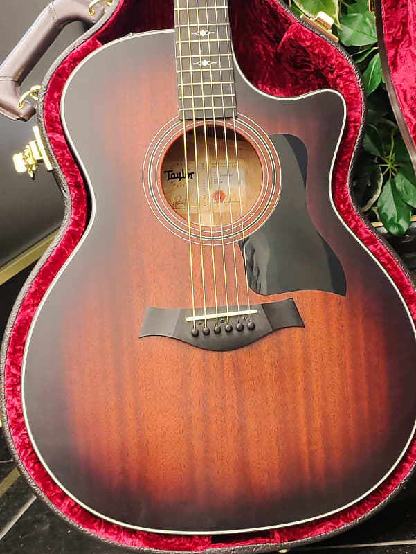 Taylor 324ce Grand Auditorium Mahogany/Blackwood Cutaway Acoustic/Electric with V-Class Bracing image 1