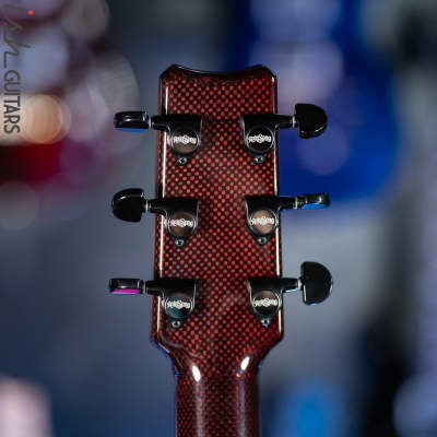 2021 RainSong BI-WS1000N2C Black Ice Acoustic Guitar Ish Exclusive Cranberry Red image 12