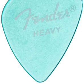 Fender 351 California Clears Guitar Picks, SURF GREEN, HEAVY 144-Pack (1 Gross) image 1