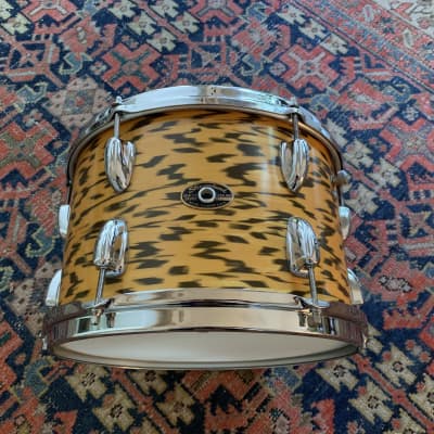 1962-1970 Slingerland 20/16/12 yellow tiger pearl vintage drums image 2