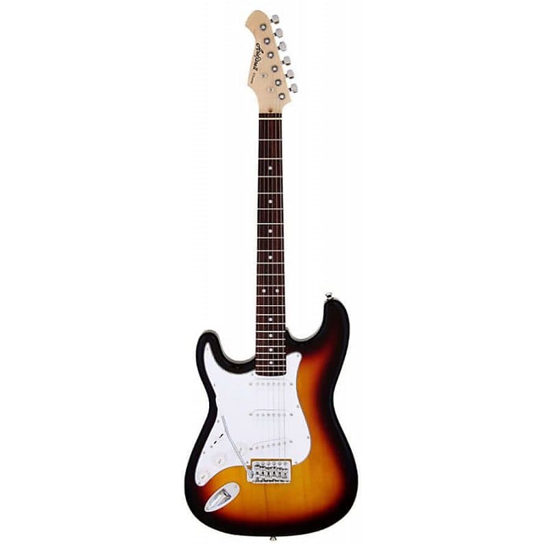 Aria STG-003-3TS-LEFTY Pro II STG Series Basswood Body Bolt-on Maple Neck 6-String Electric Guitar For Left Handed Players image 1