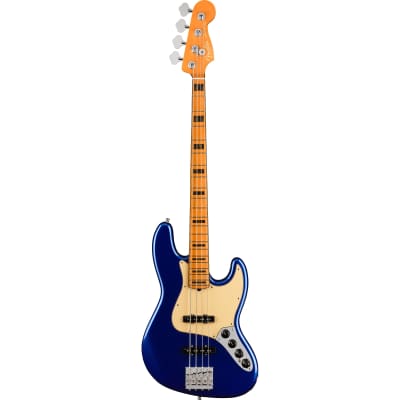 Fender American Ultra Jazz Bass, Maple Fingerboard, Cobra Blue, with Case image 2