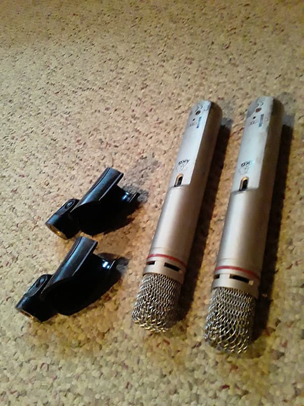 Sale Pending Pair of AKG Condenser Mic's + Stand Clips Reverb