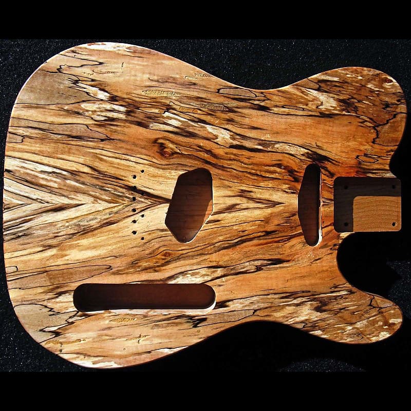 Spalted maple shop guitar body