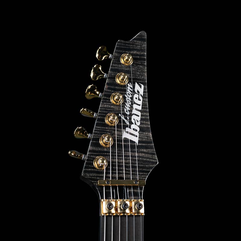 Ibanez Custom Shop S Neck-Thru, 5A Flame Top, Morion Black