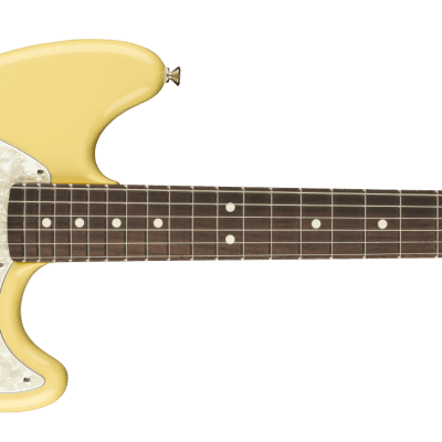2022 Fender American Performer Mustang Rosewood Fingerboard Antique White image 2