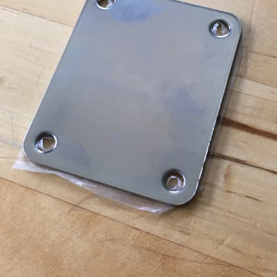 Vintage Fender Squier Neck Plate Chrome Plating Original Natural Light Relic NOS image 5