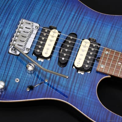 T's Guitars DST-Pro24 Mahogany Limited Custom - Trans Blue Burst, Made in Japan image 7