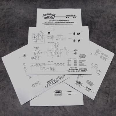 Schematic Diagram Package  for Vox Viscount and Buckingham Series Amplifiers image 1