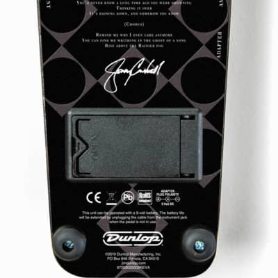 Dunlop JC95B Jerry Cantrell Signature Ranier Fog Cry Baby Wah Pedal -  Distressed Black