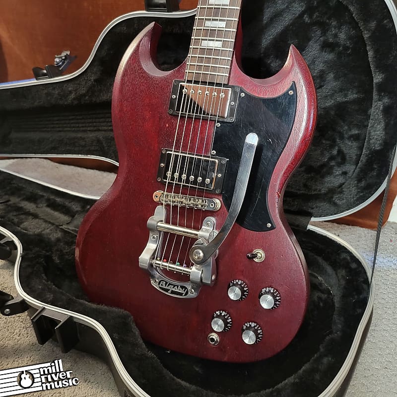 Gibson SG Tribute 2017 Bigsby Vintage Cherry Satin w/ Hard Case Used