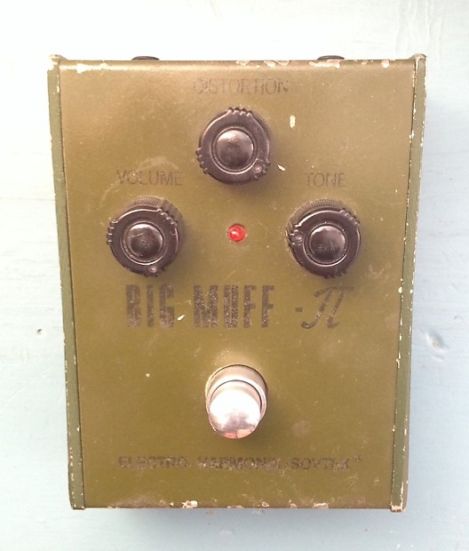 Electro-Harmonix Tall Font Big Muff 1990's - Army Green | Reverb