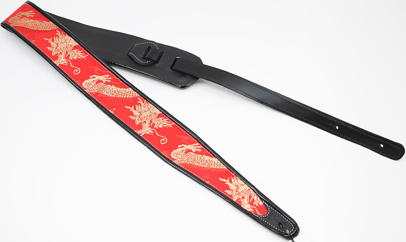 Jodi Head Dragons Red, Black & Gold Guitar Strap | Reverb