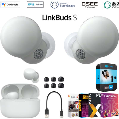 Sony LinkBuds S Truly Wireless Noise Canceling Earbuds - Black + Protection  Pack