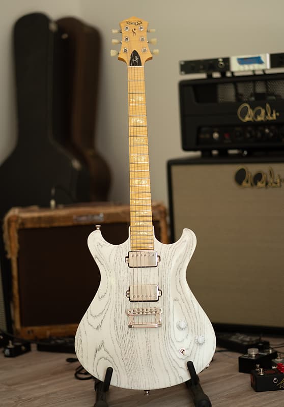 Custom Knaggs Keya Swamp Ash in White Drift w Tier 1 Flame