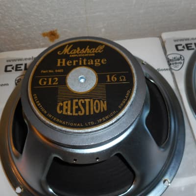 MATCHED PAIR - Celestion/Marshall Heritage G12 Guitar Speakers, 16-Ohm,  70-Watt - NEVER USED, NEVER MOUNTED - Built In The UK - FREE SHIPPING |  Reverb