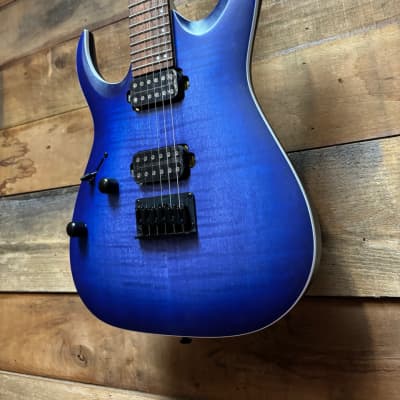 Ibanez RGA42 Lefty Blue Lagoon Burst Flame | Reverb