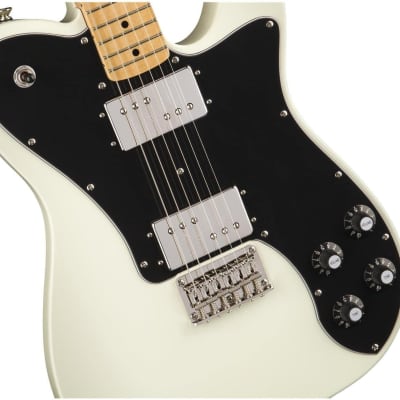 Squier Classic Vibe 70s Deluxe Telecaster Electric Guitar, with 2-Year Warranty, Olympic White, Maple Fingerboard image 4