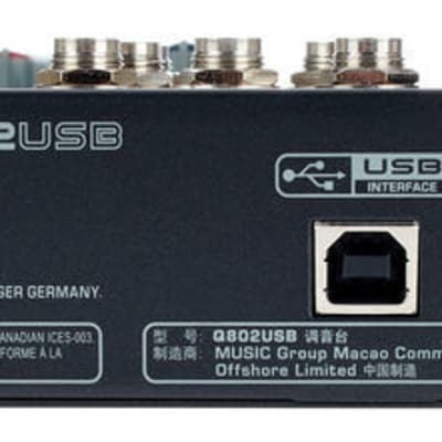 Behringer Xenyx Q802USB 8-Input Mixer with USB image 4