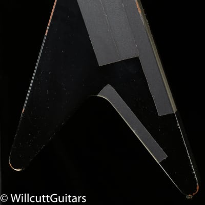 Gibson Custom Shop Kirk Hammett 1979 Flying V Ebony Murphy Lab Replica Aged Chrome Ebony (021) image 2