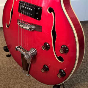 Vintage Electra Model 2221 Hollowbody Guitar -- Made in Japan; Red Finish; Vibrato; Excellent Cond. image 5