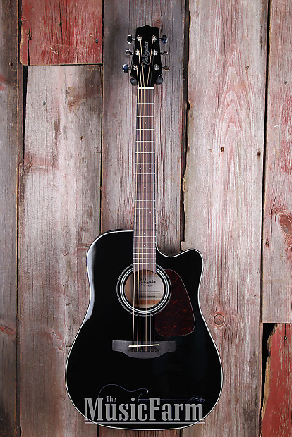Takamine GD15CE BLK G15 Series Dreadnought Cutaway Acoustic/Electric Guita Gloss Black image 1