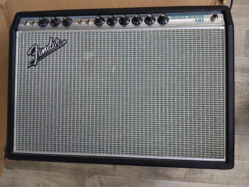 FENDER DELUXE REVERB 1969 Black Tolex | Reverb