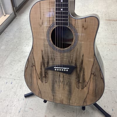 Kona K1ESPLT spalted maple dreadnought acoustic guitar for sale