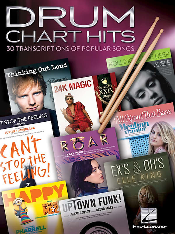 Drum Chart Hits - 30 Transcriptions of Popular Songs | Reverb