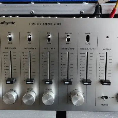 Lafayette DISC/Mic Stereo Mixer 1970 Aluminum | Reverb