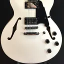 D'Angelico Premier DC 335-Style Semi-Hollow Electric Guitar Gloss White w/ Gig Bag