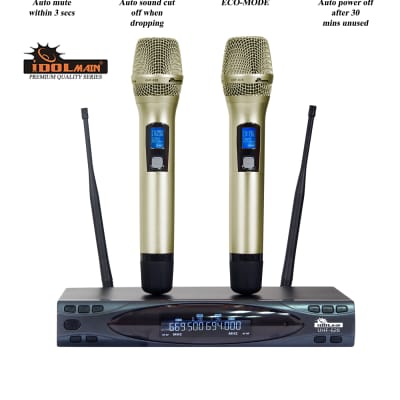 IDOLmain 6000W Professional Karaoke Mixing Amplifier& Speakers, Dual Wireless Mics Karaoke System image 6