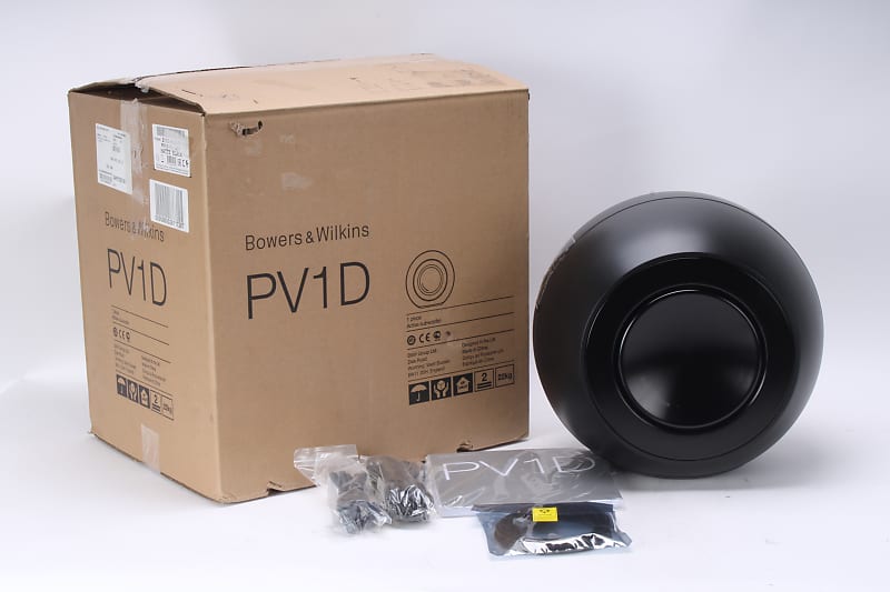 Bowers &amp; Wilkins PV1D 400W RMS Active Subwoofer With Power Cable and Accessories  			