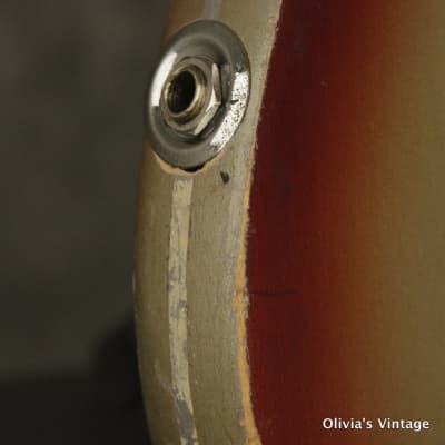 RARE 1960's HOPF solid body ORANGE/SILVER BURST made in Germany image 17