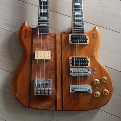 Hoyer Double Neck Bass and Guitar 1970s - Natural image 8