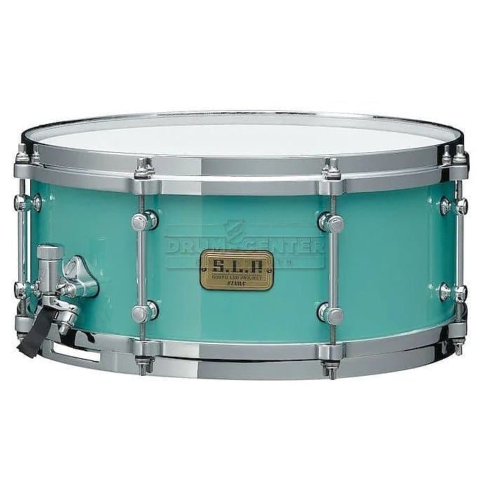 Tama SLP Fat Spruce Snare Drum 14x6 Turquoise image 1