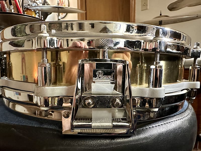 PEARL FREE FLOATING SYSTEM (FFS) 14 X 3.5 PICCOLO BRASS SHELL MK2 SNARE  DRUM (PRE-LOVED)