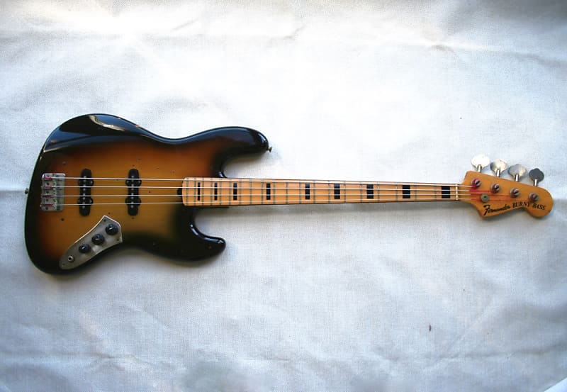 Fernandes Burny Jazz Bass 1974 2 Colour Sunburst