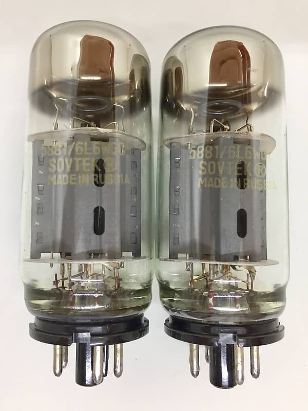 Sovtek 5881/6L6WGC Power Tubes, Matched Pair, NOS 1990s