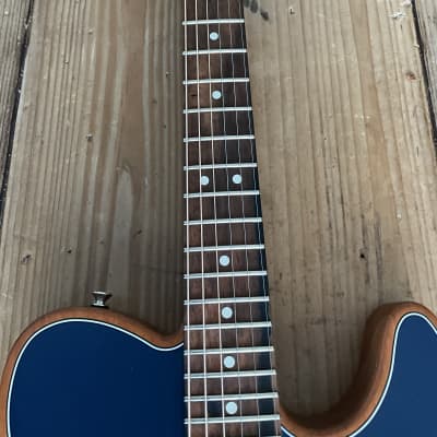 Fender American Acoustasonic Tele Plek’d and Perfected with Locking Tuners! Steel Blue image 3