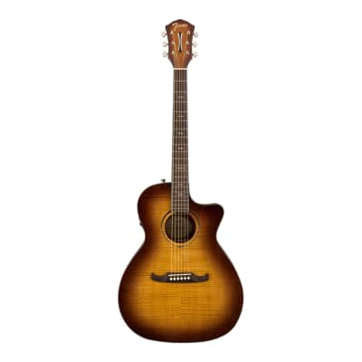 Fender FA-345CE Auditorium Bodied, Lacewood Back and Sides and Flame Maple Top 6-String Guitar with Fishman Electronics (3-Color Tea Burst, Right-Handed) image 1