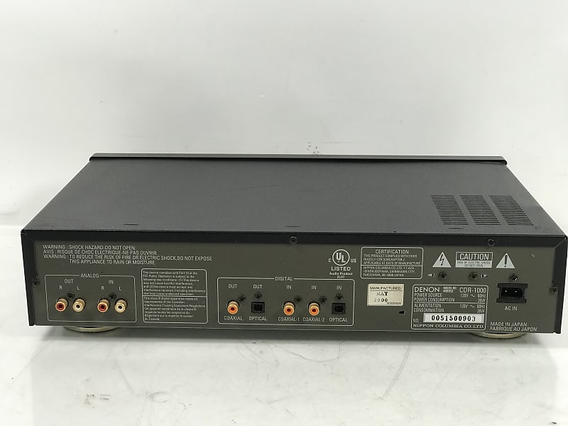 Denon PCM Audio Technology CDR-1000 CD Recorder