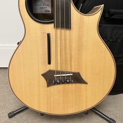 Warwick Alien 4 String Fretless Acoustic Electric Bass Guitar - Natural image 2