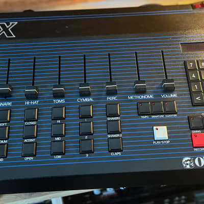 Oberheim DX 6-Voice Drum Machine 1982 - Blue with Wood Sides