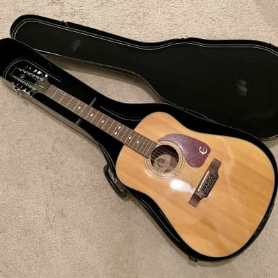 Epiphone By Gibson PR-350E Acoustic/Electric 12 String Guitar 1994 -  Natural | Reverb