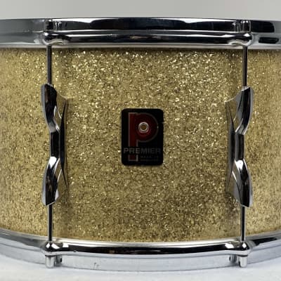 Premier 18/12/14/14/5x14" 1960's VIDEO Vintage "C58" Gold Sparkle Drum Set - Owned by Charlie Persip image 16