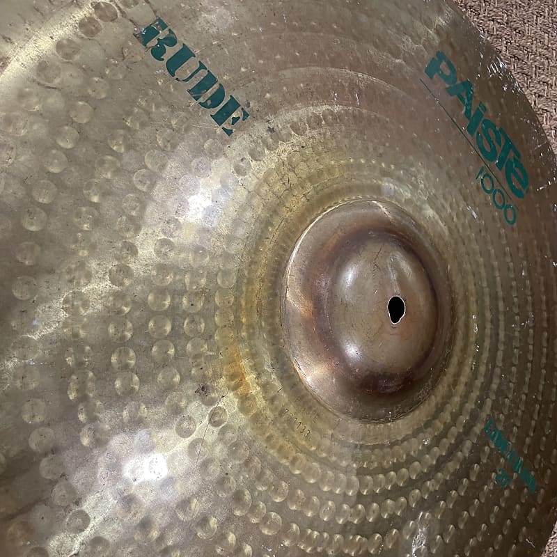 Paiste 1000 RUDE 20” Ride/Crash CRACKED 80's - RUDE | Reverb