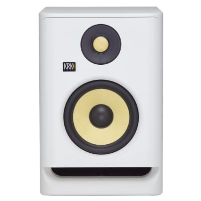 KRK ROKIT 5 G4 RP5G4 5" Active Powered Studio Monitor Speakers White with Stands image 3